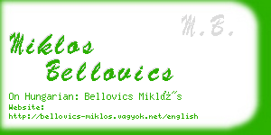 miklos bellovics business card
